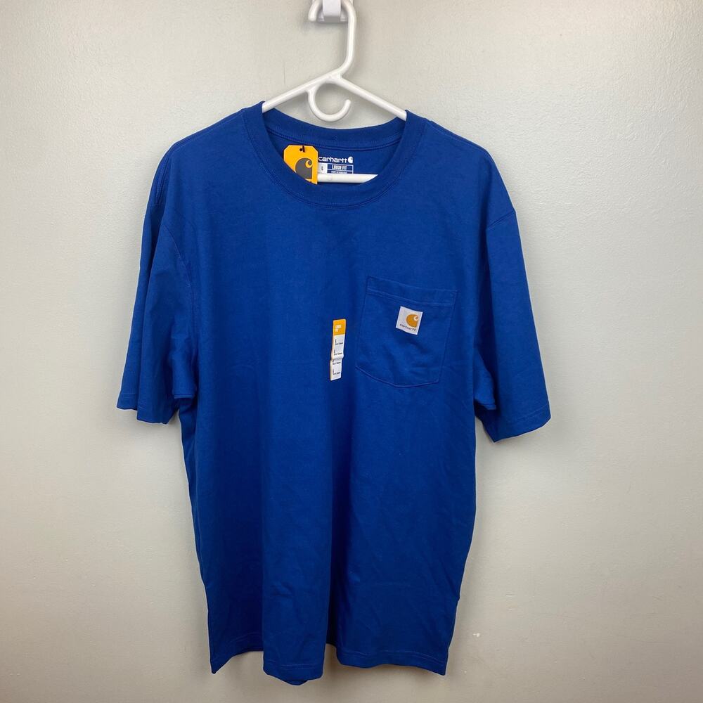 Loose Fit Heavyweight Short Sleeve Pocket T-Short Carhartt Men’s Large, Blue
